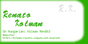 renato kolman business card